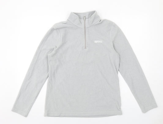 Regatta Womens Grey Polyester Pullover Sweatshirt Size 12 Zip
