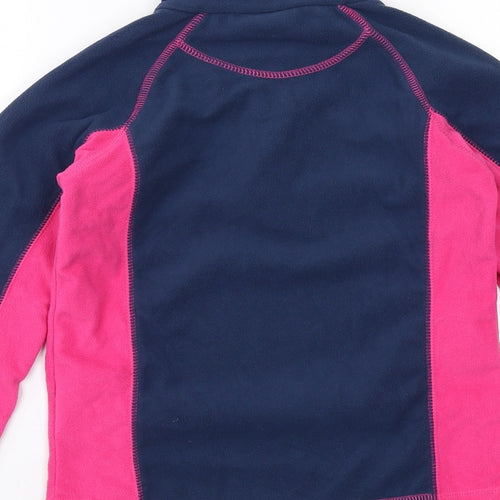 Mountain Warehouse Girls Blue Colourblock Polyester Pullover Sweatshirt Size 9-10 Years Zip