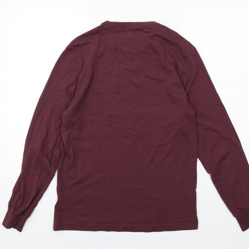 Farah Mens Purple Cotton T-Shirt Size M Round Neck