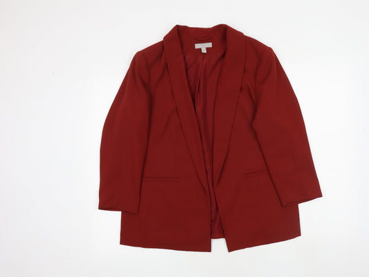 H&M Womens Red Jacket Blazer Size 16