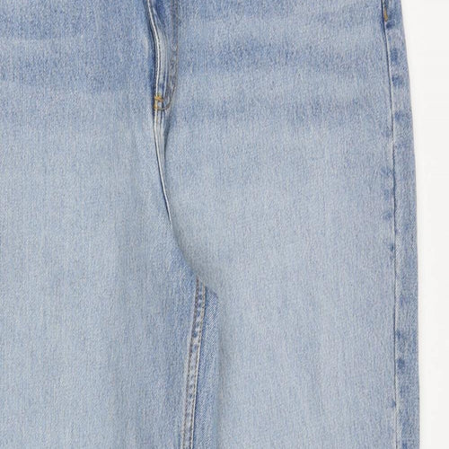 ASOS Womens Blue Cotton Tapered Jeans Size 34 in L30 in Regular Zip