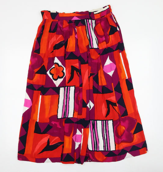 Profiles Womens Multicoloured Geometric Viscose Swing Skirt Size 20