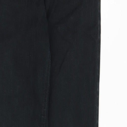NEXT Womens Black Cotton Skinny Jeans Size 8 Slim Zip - Mid rise