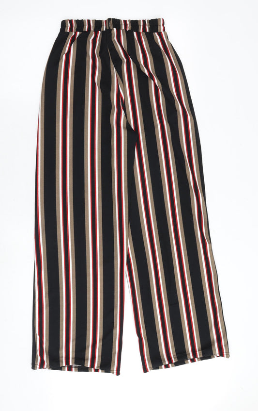 PARISIAN SIGNATURE Womens Multicoloured Striped Polyester Trousers Size 8 Regular