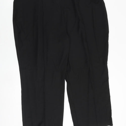 Bonmarché Womens Black Polyester Trousers Size 24 Regular