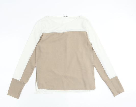 Zara Womens Multicoloured Polyester Basic Blouse Size S Round Neck