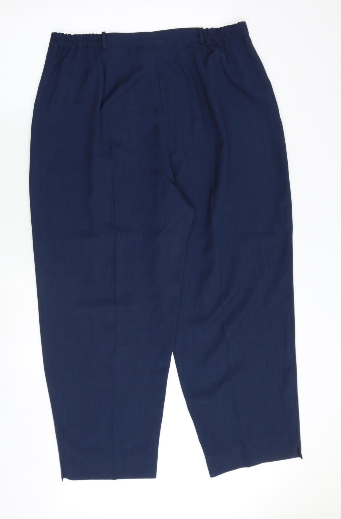 Bonmarché Womens Blue Polyester Trousers Size 24 Regular Zip