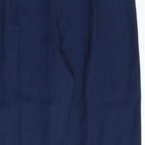 Bonmarché Womens Blue Polyester Trousers Size 24 Regular Zip