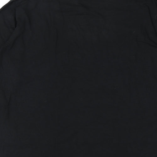 Marks and Spencer Mens Black Acrylic T-Shirt Size L Crew Neck