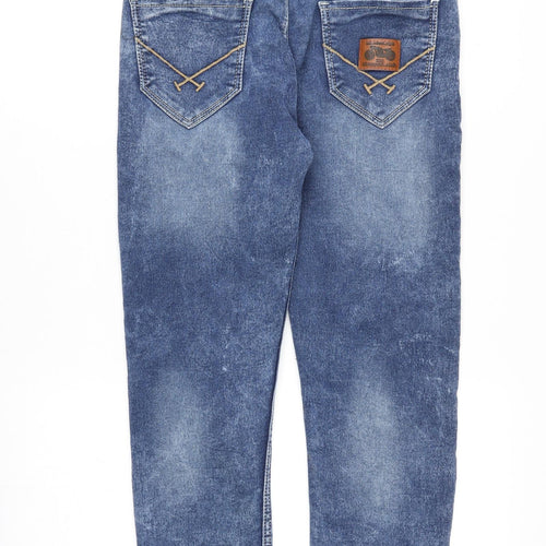 Chopper Club Womens Blue Cotton Straight Jeans Size 6 Regular