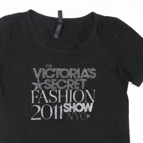 Victoria's Secret Womens Grey Polyester Basic T-Shirt Size M Round Neck - Victoria's Secret Fashion Show 2011 NYC
