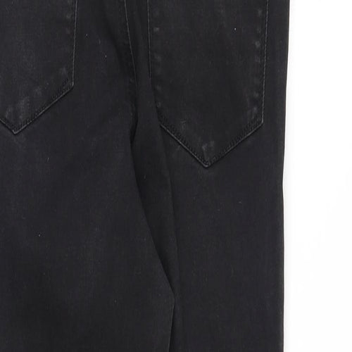 Denim & Co. Womens Black Cotton Skinny Jeans Size 12 Regular Zip
