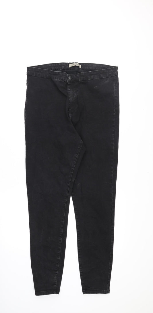 Denim & Co. Womens Black Cotton Skinny Jeans Size 18 Regular Zip