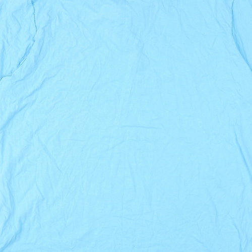 Aéropostale Mens Blue Cotton T-Shirt Size L Collared