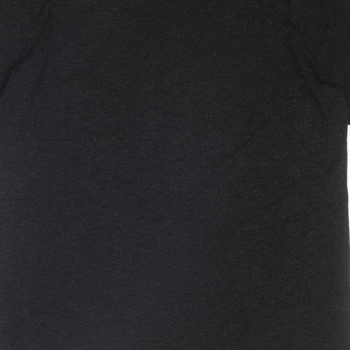 Canvas Mens Black Polyester T-Shirt Size L Round Neck - Variant