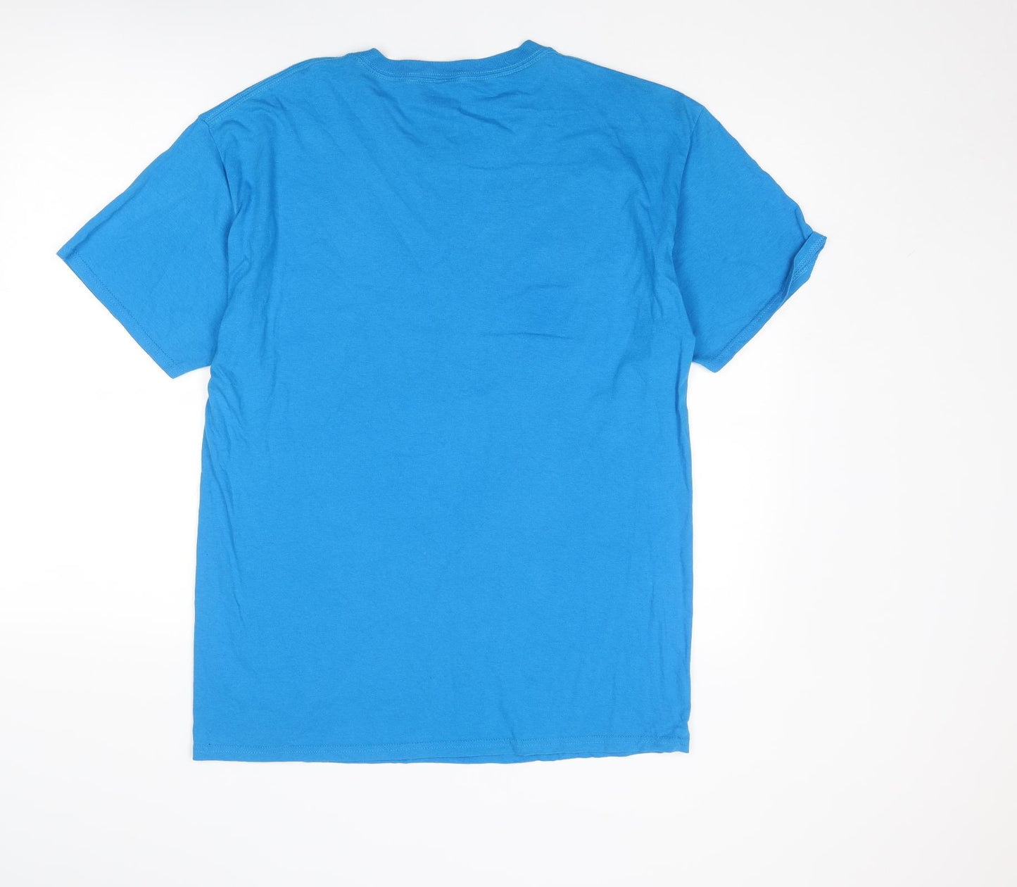 Adventure Time Mens Blue Cotton T-Shirt Size L Round Neck