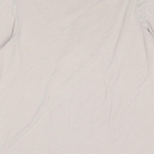 Marks and Spencer Womens Beige Viscose Basic T-Shirt Size 16 Collared