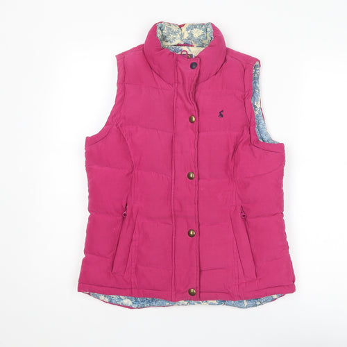Joules Womens Pink Gilet Jacket Size 12 Zip