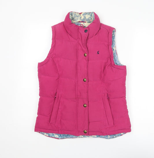 Joules Womens Pink Gilet Jacket Size 12 Zip