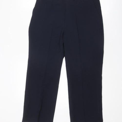Bonmarché Womens Blue Polyester Trousers Size 12 Regular