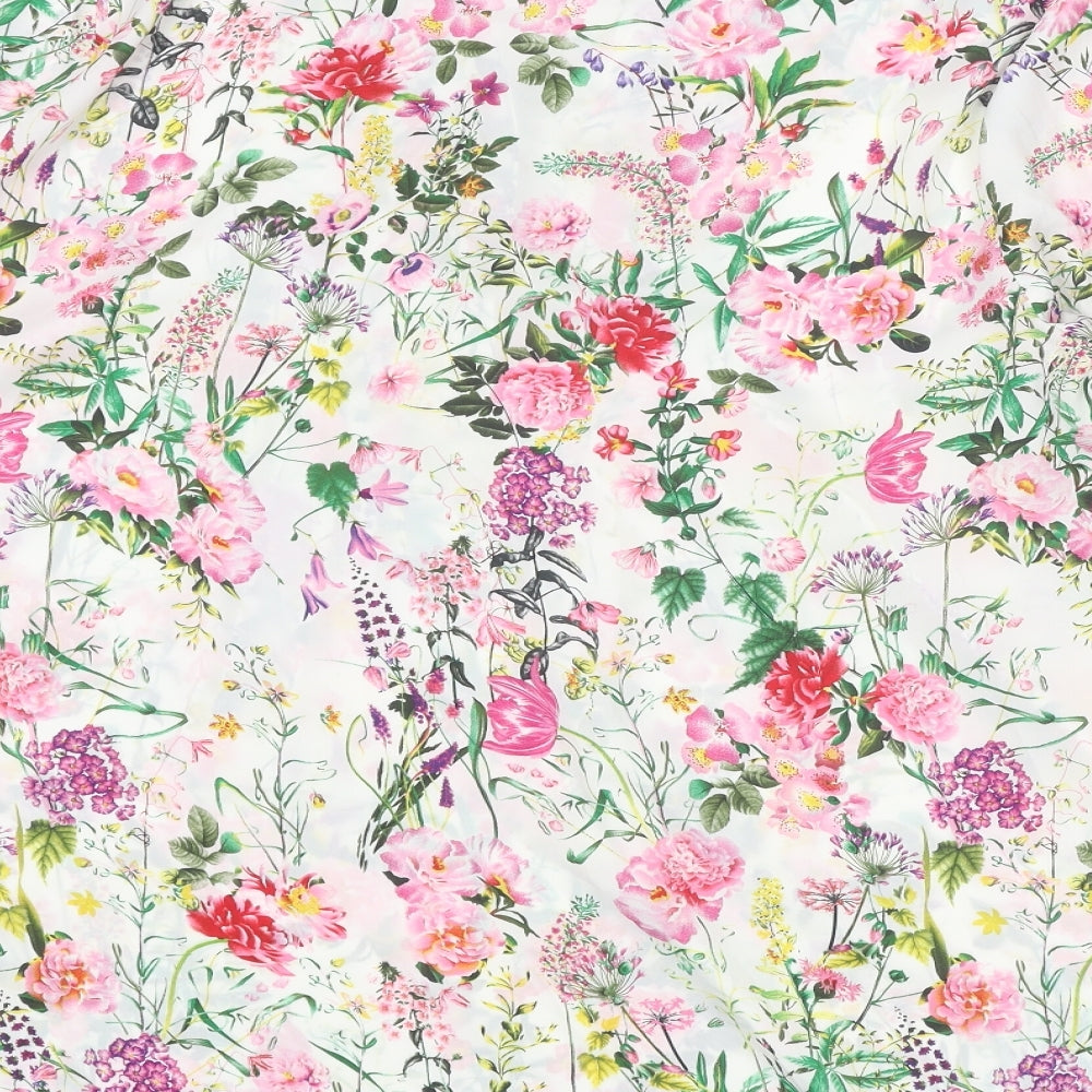 Damart Womens Multicoloured Floral Polyester Basic Blouse Size 20 V-Neck