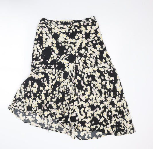 Mint Velvet Womens Multicoloured Floral Viscose Peasant Skirt Size 12 Zip
