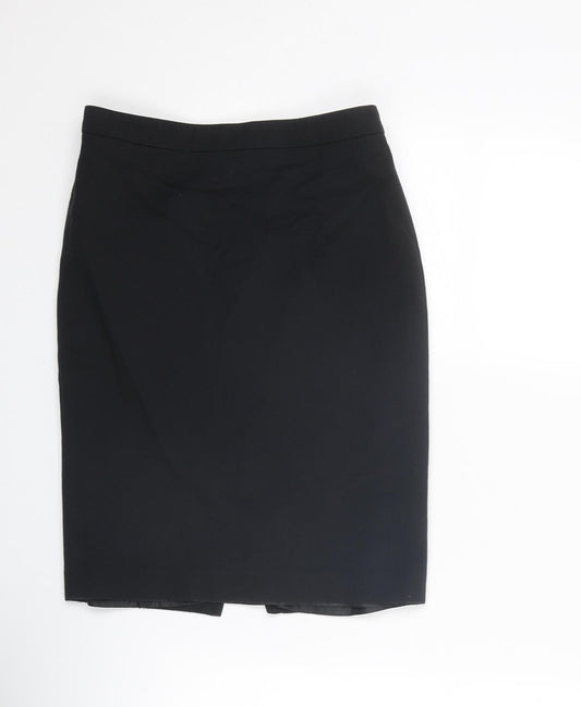 NEXT Womens Black Polyester Straight & Pencil Skirt Size 6 Zip