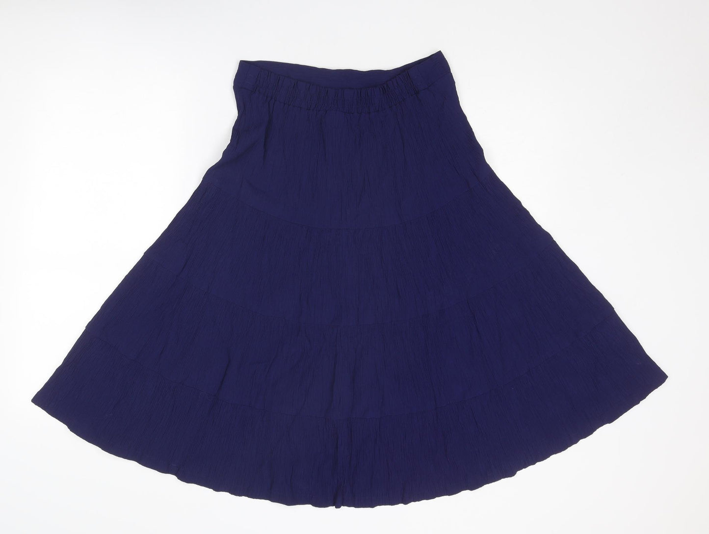 Damart Womens Blue Viscose Swing Skirt Size 12