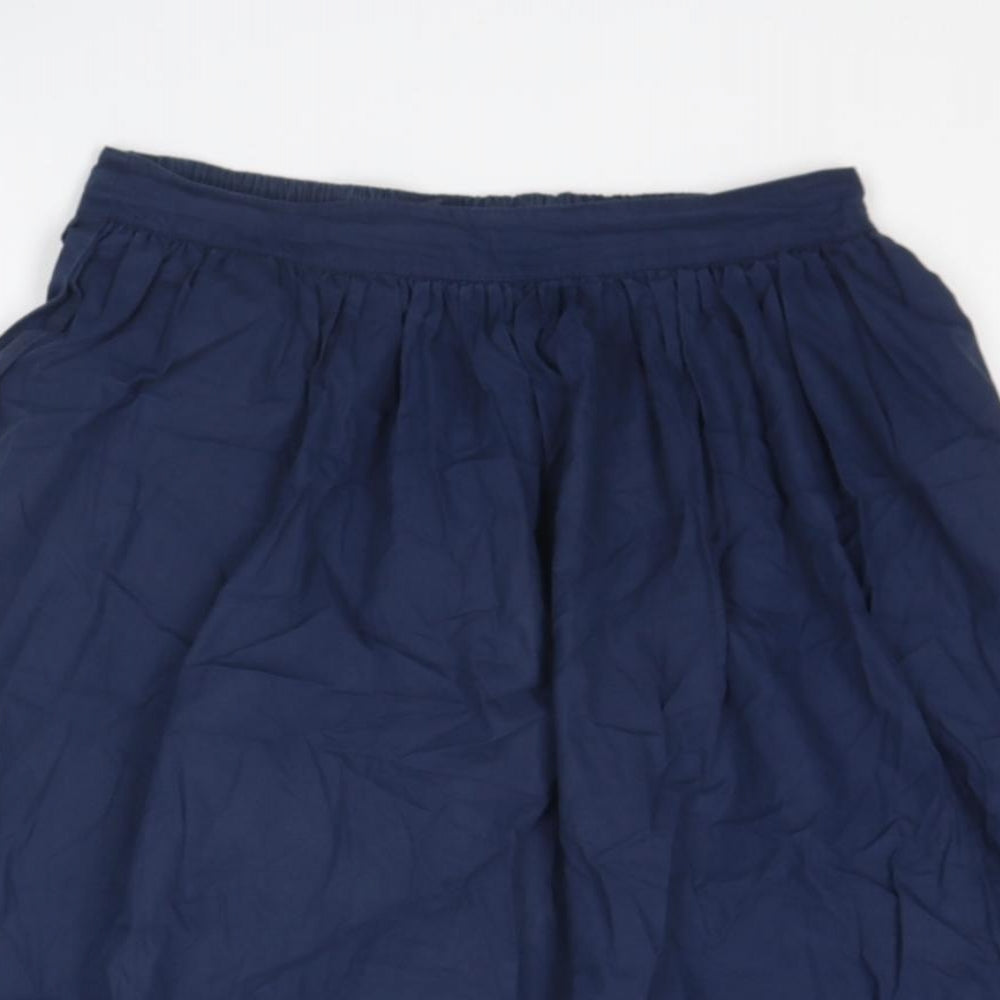 NEXT Womens Blue Cotton Swing Skirt Size 12