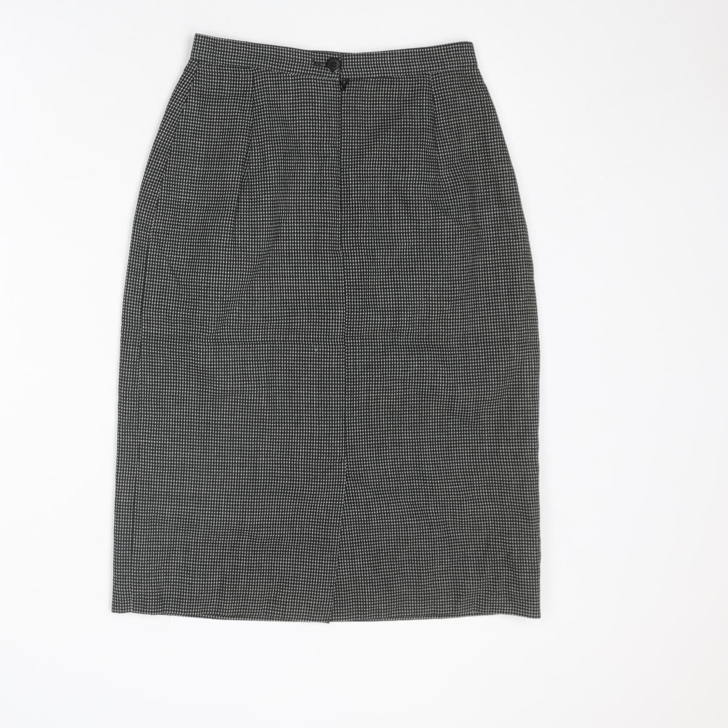Precis Womens Black Geometric Polyester Straight & Pencil Skirt Size 10 Zip