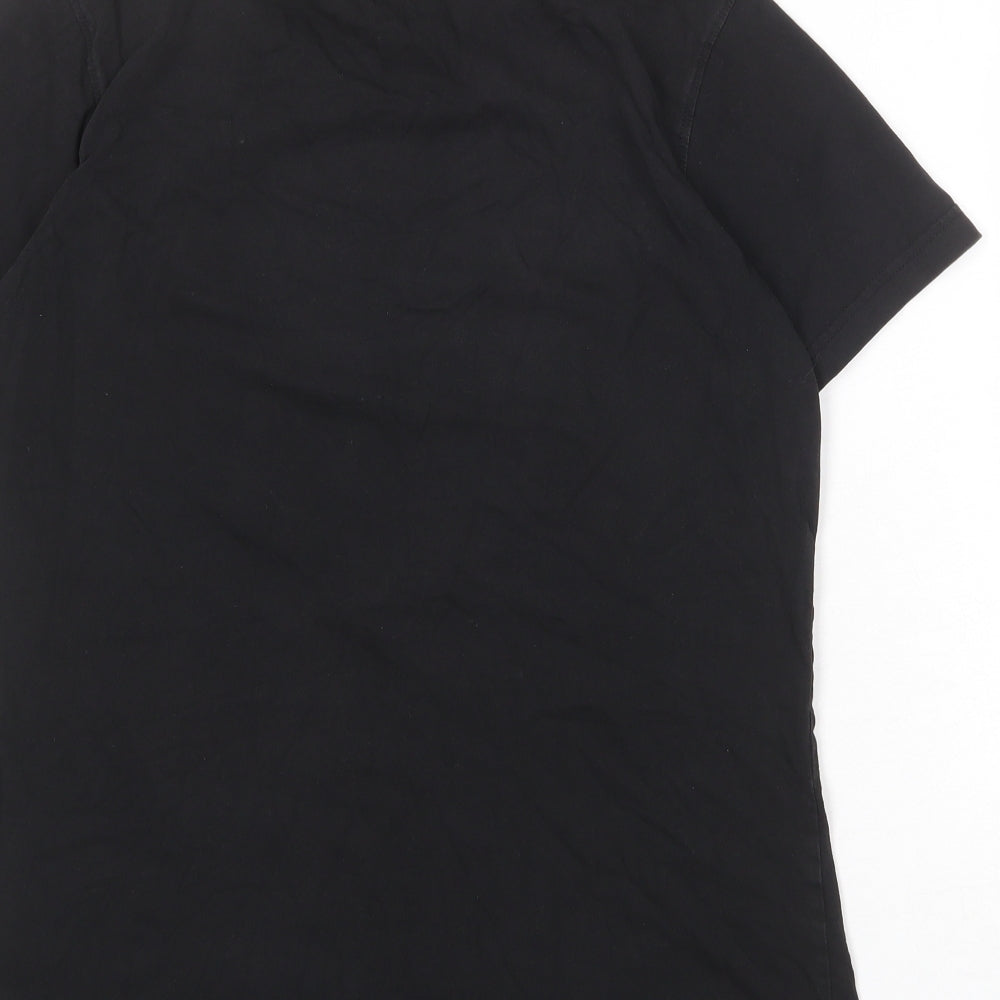 Pepsi Mens Black Cotton T-Shirt Size M Round Neck