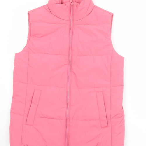 Marks and Spencer Womens Pink Gilet Jacket Size 12 Zip
