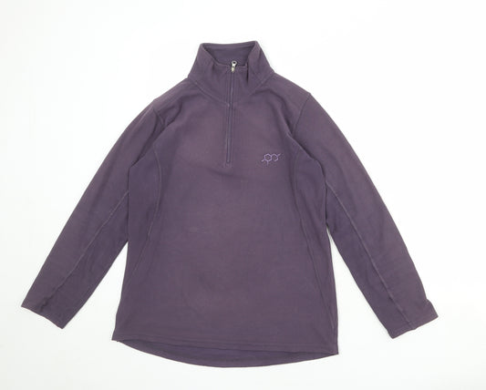 Technicals Womens Purple Polyester Pullover Sweatshirt Size 10 Zip