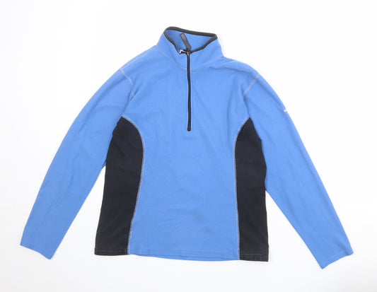 The North Face Boys Blue Colourblock Polyester Pullover Sweatshirt Size L Zip
