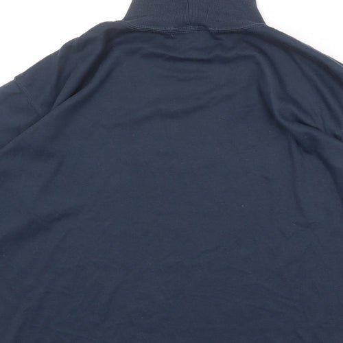 Metropolitan Womens Blue Polyester Basic Blouse Size 2XL Roll Neck