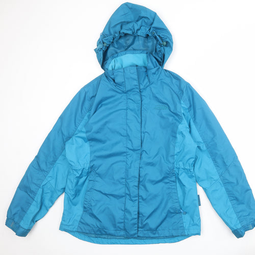 Mountain Life Womens Blue Windbreaker Jacket Size 14 Zip