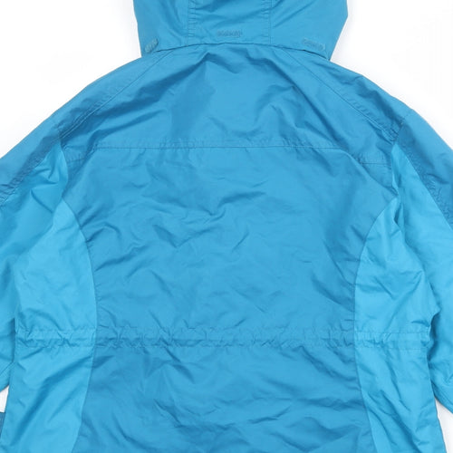 Mountain Life Womens Blue Windbreaker Jacket Size 14 Zip