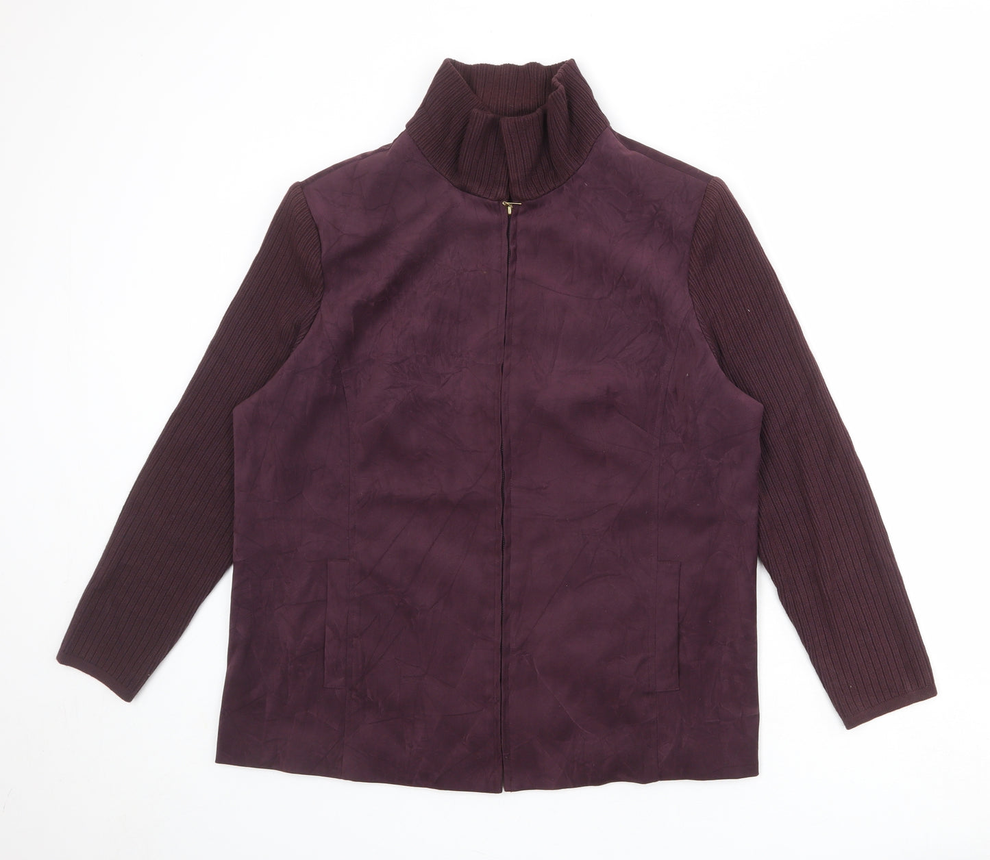 Oscar B Womens Purple Jacket Size 20 Zip