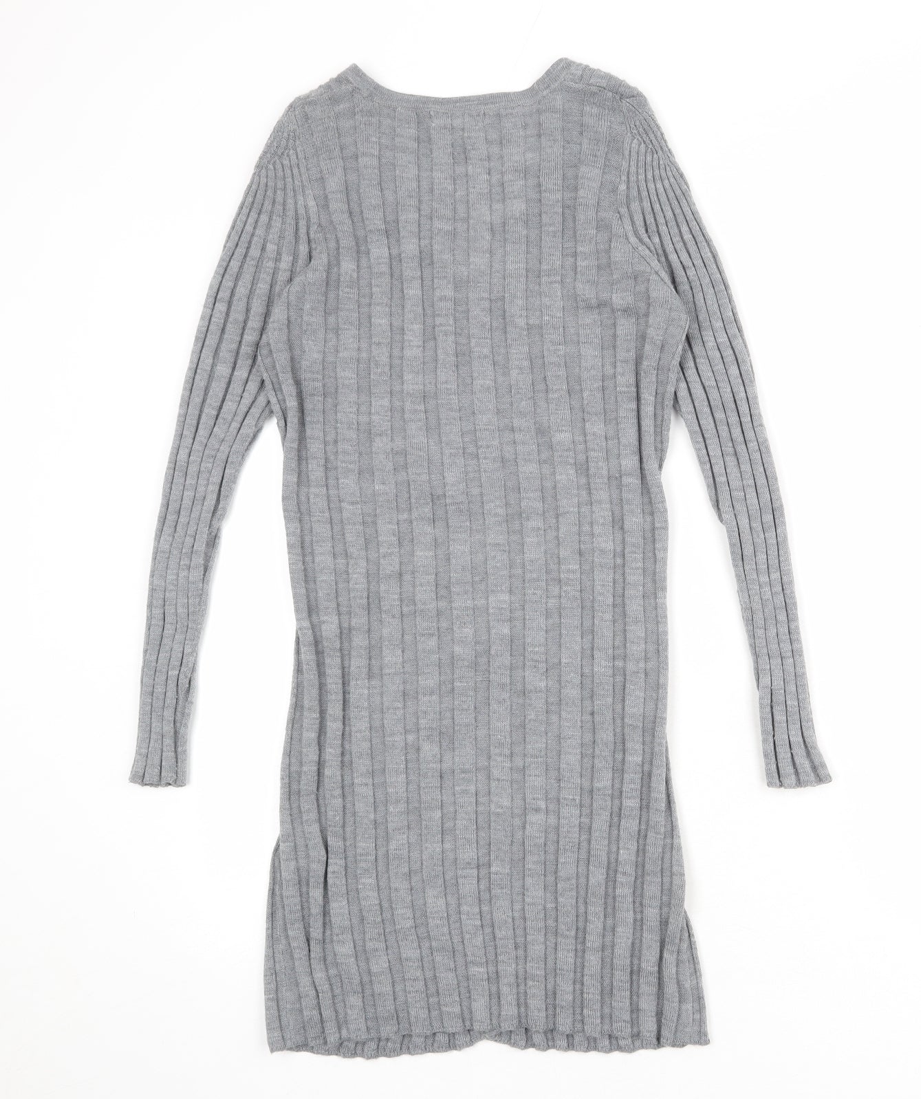 Monsoon Womens Grey V-Neck Wool Cardigan Jumper Size S