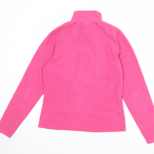 The North Face Womens Pink Polyester Pullover Sweatshirt Size S Zip