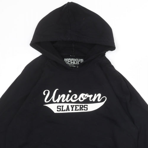 Markus Schulz Mens Black Polyester Pullover Hoodie Size L - Unicorn Slayers
