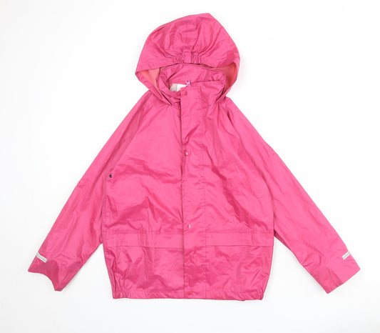 Wetplay Girls Pink Rain Coat Coat Size 11-12 Years Zip