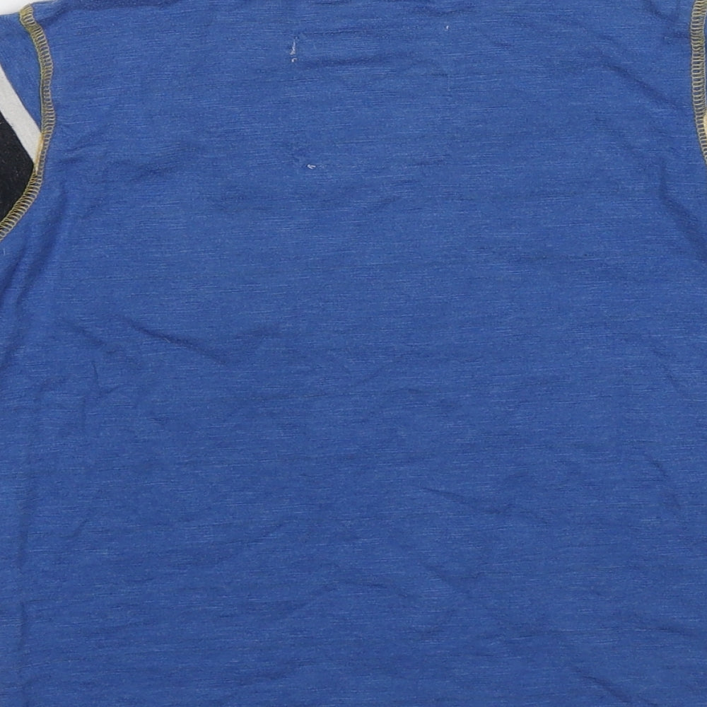 NEXT Boys Blue Cotton Basic T-Shirt Size 4 Years Round Neck Pullover