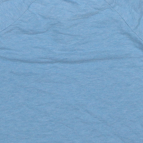 John Lewis Boys Blue Cotton Basic T-Shirt Size 9 Years Round Neck Pullover