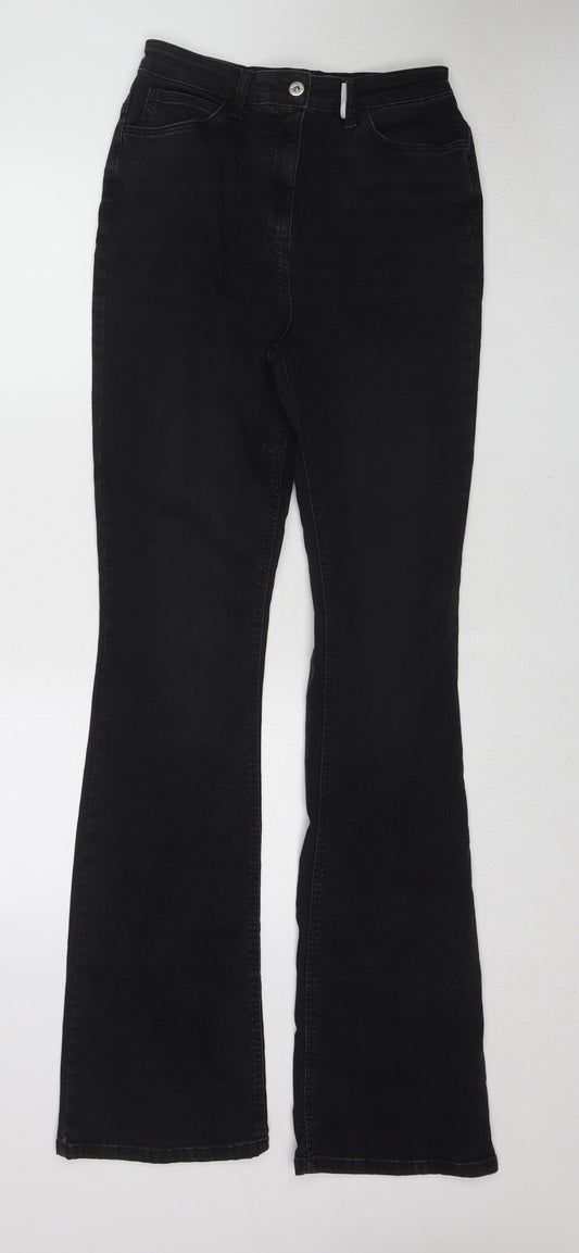 COLLUSION Womens Black Cotton Flared Jeans Size 28 in L32 in Regular Zip