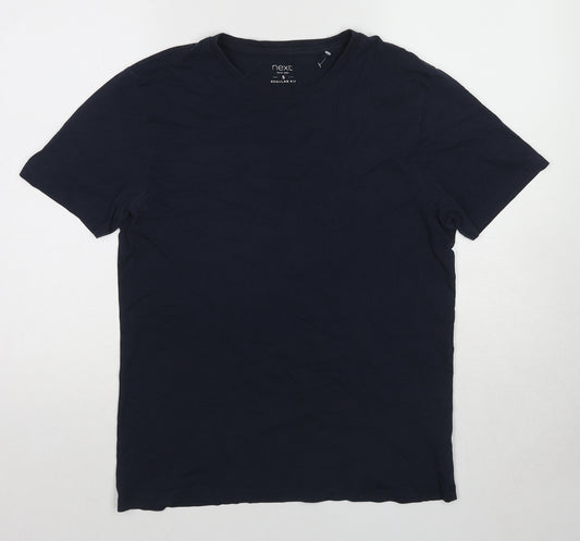 NEXT Mens Blue Cotton T-Shirt Size S Round Neck