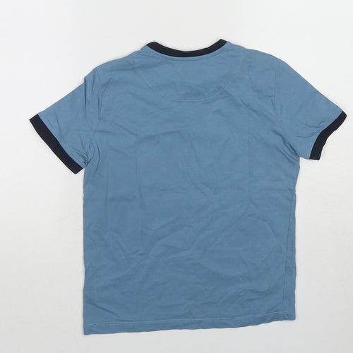 US Polo Assn. Boys Blue Cotton Basic T-Shirt Size 7-8 Years Round Neck Pullover