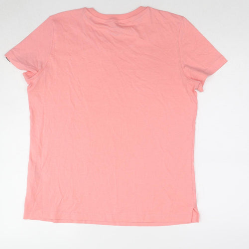 adidas Womens Pink Cotton Basic T-Shirt Size 20 Round Neck - Size 20-22