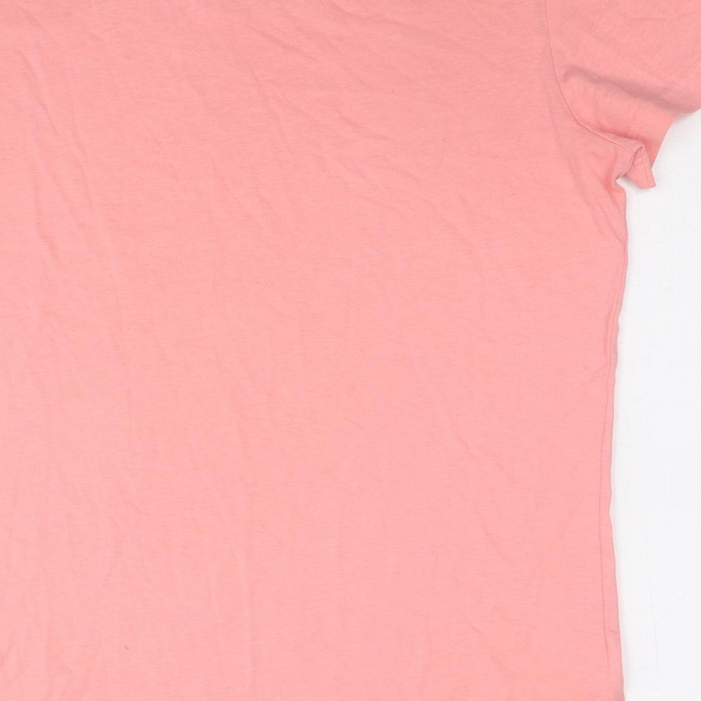 adidas Womens Pink Cotton Basic T-Shirt Size 20 Round Neck - Size 20-22