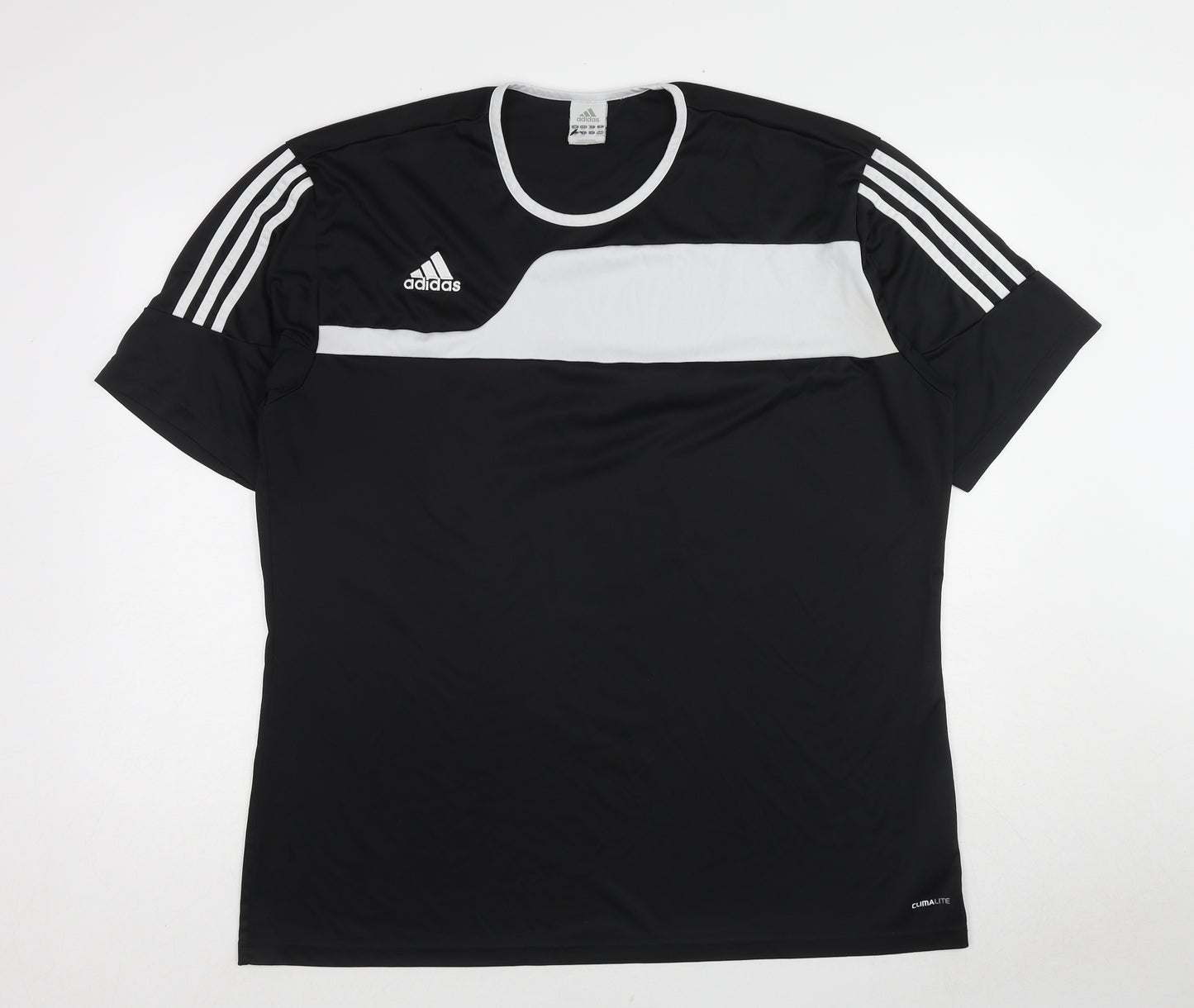adidas Mens Black Polyester Pullover T-Shirt Size 2XL Cowl Neck Pullover
